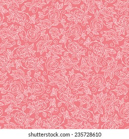 Seamless Rose Pattern, vector background
