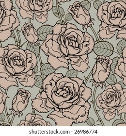 seamless with roses