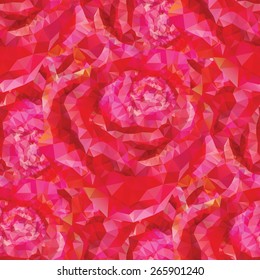 seamless roses ornament  in a triangular style