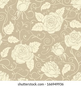 Seamless roses pattern.