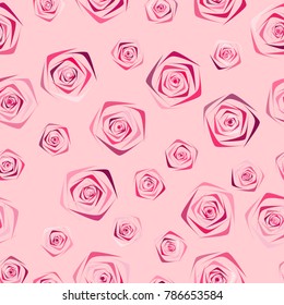 Seamless Roses Pattern. Flowers. Beautiful Background of Roses. Vector illustration. Placer of Flowers. Seamless Roses Pattern for Textile, Tile, Paper, Card. Banner. Abstraction with Flowers.
