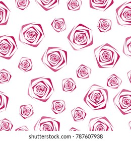 Seamless Roses Pattern. Flowers. Beautiful Background of Roses. Vector illustration. Placer of Flowers. Seamless Roses Pattern for Textile, Tile, Paper, Card. Banner. Abstraction with Flowers.