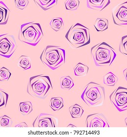 Seamless Roses Pattern. Flowers. Beautiful Background of Roses. Vector illustration. Placer of Flowers. Seamless Roses Pattern for Textile, Tile, Paper, Card. Banner. Abstraction with Flowers.
