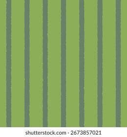 Seamless rough stripe pattern featuring muted green lines on darker green base. Subtle textured design ideal for modern backgrounds, wallpapers, and versatile applications.