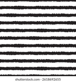 Seamless rough stripe pattern. Vector Grungy, distressed, jagged stripe background