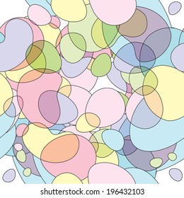 Seamless round bubbles kids pattern