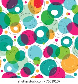 Seamless round bubbles kids pattern in vector