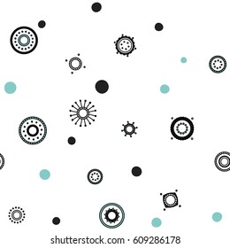 Seamless round ornament pattern. Hand drawn background. Vector repeating texture. Perfect for printing on paper or fabric.