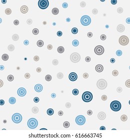 Seamless round ornament pattern. Hand drawn background. Vector repeating texture. Perfect for printing on paper or fabric.