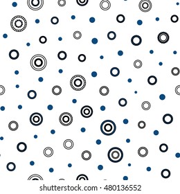 Seamless round ornament pattern. Vector repeating texture. Perfect for printing on paper or fabric.