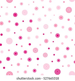 Seamless round ornament pattern. Vector repeating texture.