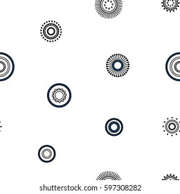 Seamless round ornament pattern. Vector repeating texture. Perfect for printing on paper or fabric.