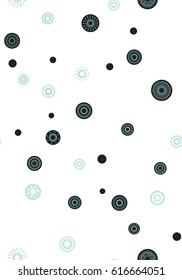 Seamless round ornament pattern. Vector repeating texture.