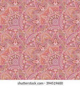 Seamless round ornament pattern. Vintage decorative elements. Oriental pattern.