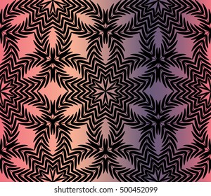 Seamless round ornament pattern. Vintage decorative elements. Oriental pattern.