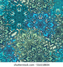 Seamless round ornament pattern. Vintage decorative elements. Oriental pattern.