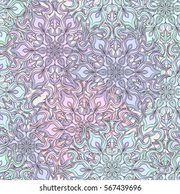 Seamless round ornament pattern. Vintage decorative elements. Oriental pattern.