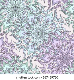 Seamless round ornament pattern. Vintage decorative elements. Oriental pattern.