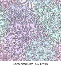 Seamless round ornament pattern. Vintage decorative elements. Oriental pattern.
