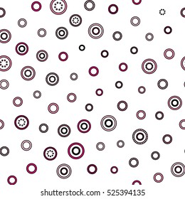 Seamless round ornament pattern with white background. Vector repeating texture. Perfect for printing on paper or fabric.