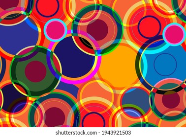 Seamless round pattern in abstract style. Modern vector illustration.