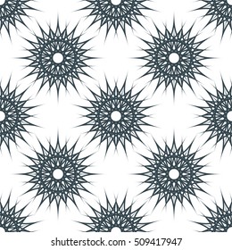 Seamless round patterns, abstract ornaments, colored.