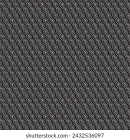 seamless rounded pattern in black and white
