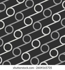 Seamless rounded pattern in isolated background. seamless pattern of circles and lines. seamless infinity background