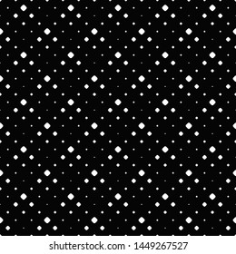 Seamless rounded square pattern background - black and white abstract vector graphic design from squares