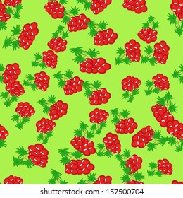 seamless with rowanberries