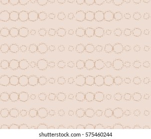 Seamless rows of circles with halftone effect. Abstract dotted background in beige. Seamless dotted texture in vector