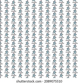 Seamless running pattern design and background art