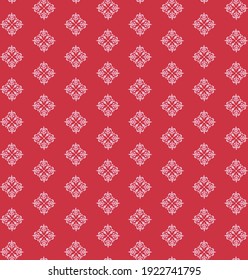 Seamless rustic Moroccan tile pattern, Ethnic red background, baroque and damask style, can be used for textile, fabric, wallpaper.