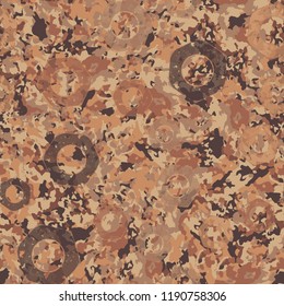 Seamless rusty camouflage with screw-nuts.
