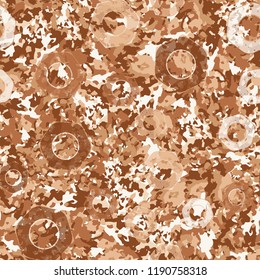 Seamless rusty camouflage with screw-nuts.