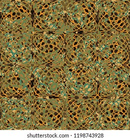 Seamless rusty texture with a pattern made up of arcs forming squares.