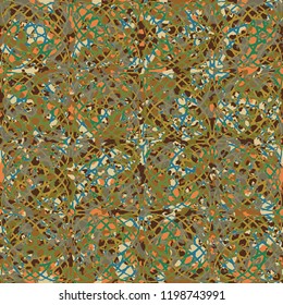 Seamless rusty texture with a pattern made up of arcs forming squares.