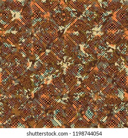 Seamless rusty texture with wafer pattern.