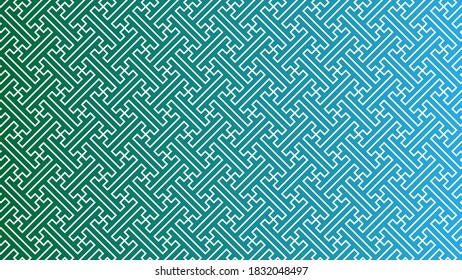 patrón sagayata sin costura. Color degradado de verde a azul. 
