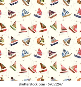 seamless sailboat pattern