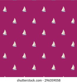 seamless sailboat pattern for texture, background, pattern and decoration