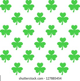 Seamless Saint Patrick's day clover background.