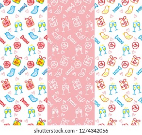 Seamless Saint Valentine's pattern with love and hearts
