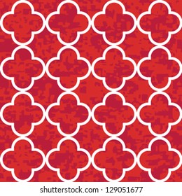 Seamless Samba Red Clover Pattern Background