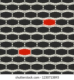 Seamless sample from the black color repeating strips. Vintage pattern. Endless texture for textile design. Grunge style. Vector color background.