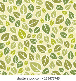 Seamless sample with leaves