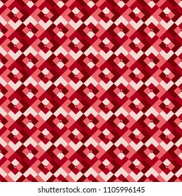 Seamless sample from the repeating abstract patterns against. Color rhombus. Red square. Endless texture for textile design. Abstract geometrical texture. Vector color background.