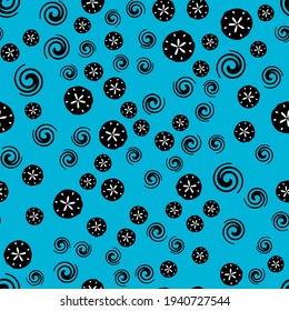 Seamless sand dollar vector pattern. Repeat background with seaside shell elements. Trendy ocean blue summer fashion print design. Modern illustration.