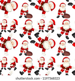 A Seamless santa patterns  illustration