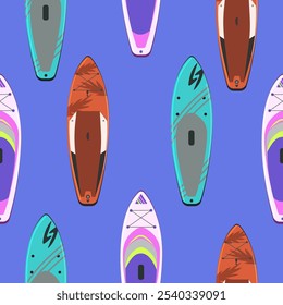 Seamless sapa pattern on a light purple background.Vector pattern for summer,sports designs,textiles, screensavers.